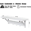 Pemberly Row Wood/Metal Floating Shelf with Coat Hooks Key Holder in White