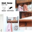 Pemberly Row Floating Book Shelf w/ Coat Hooks Key Holder in Brown (Set of 3)
