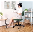 Pemberly Row Low Back Velvet Fabric Armless Home Office Computer Chair in Green