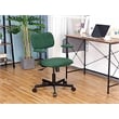 Pemberly Row Low Back Home Office Computer Chair with Armrest in Green