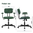 Pemberly Row Low Back Home Office Computer Chair with Armrest in Green