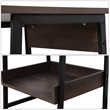 Pemberly Row 2-Tier Wood Home End Table with Storage Shelf in Smoky Oak