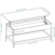 Pemberly Row 2-Tier Wood Accent Cocktail Table with Hidden Storage in Oak