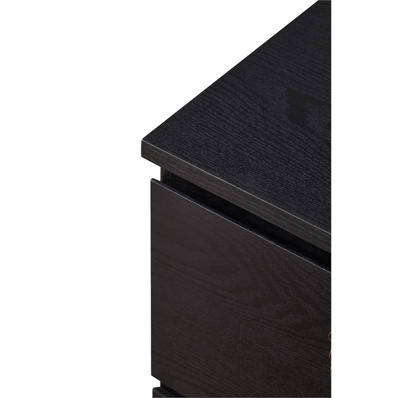 Pemberly Row 2-Drawer Engineered Wood/Metal File Cabinet with Lock in Black