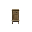 Pemberly Row Wood Storage End Table with Drawer and Cabinet in Golden Oak