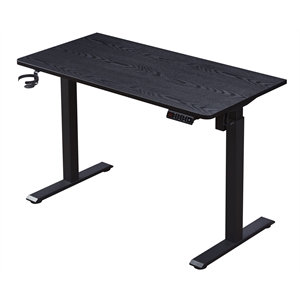 Pemberly Row 48&quot Electric Height Adjustable Wood Standing Desk in Black