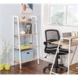 Pemberly Row 4-Tier Wood Display Bookcase with Storage Rack Shelf in Oak/White
