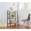 Pemberly Row 3-Tier Wood Display Bookcase with Storage Rack Shelf in Brown