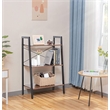 Pemberly Row 3-Tier Wood Display Bookcase with Storage Rack Shelf in Brown
