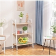 Pemberly Row 3-Tier Wood Display Bookcase with Storage Rack Shelf in Oak/White