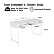 Pemberly Row Large Writing Desk w/ Drawer USB Ports Charging Station in White