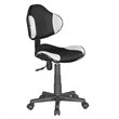 Pemberly Row Low Back Computer Executive Chair with Large Base and Pads in Gray