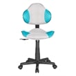 Pemberly Row Low Back Computer Executive Chair w/ Large Base and Pads in Blue