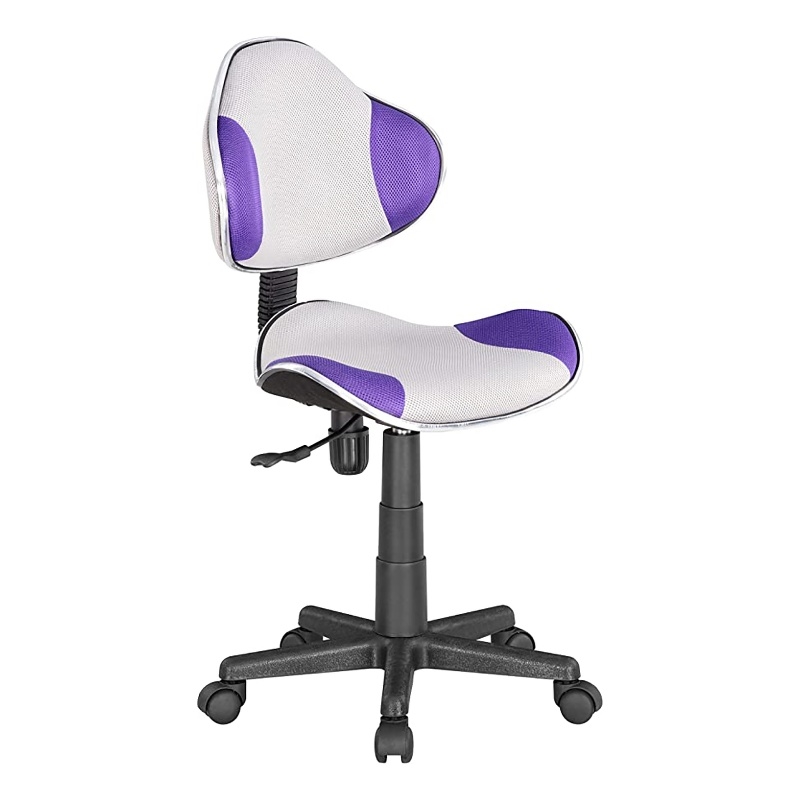 Pemberly Row Low Back Purple/Gray Computer Executive Chair w