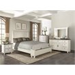 Pemberly Row Storage Footboard Eastern King Bed in Off White