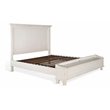 Pemberly Row Storage Footboard Eastern King Bed in Off White