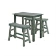 Pemberly Row Contemporary Wood Coastal Sea Grass Green Pub Table