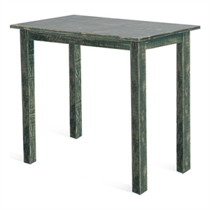 Pemberly Row Contemporary Wood Coastal Sea Grass Green Pub Table