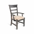 Pemberly Row Black Sand Side Chair with Cushion Seat (Set of 2)
