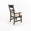 Pemberly Row Black Sand Side Chair with Cushion Seat (Set of 2)