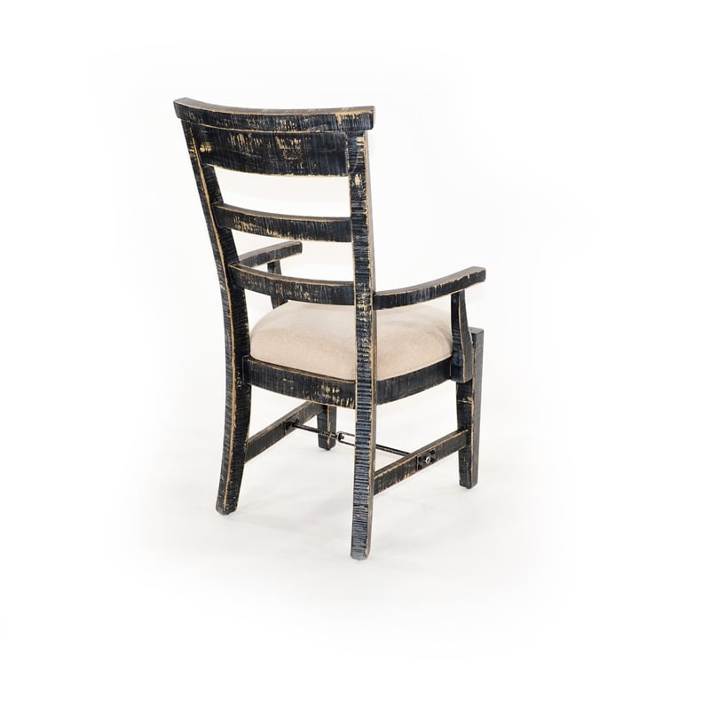 Pemberly Row Black Sand Side Chair with Cushion Seat (Set of 2)