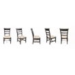 Pemberly Row Black Sand Side Chair with Cushion Seat (Set of 2)