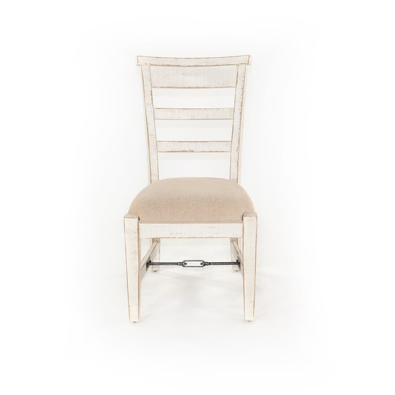 Pemberly Row White Sand Side Chair with Cushion Seat (Set of 2)