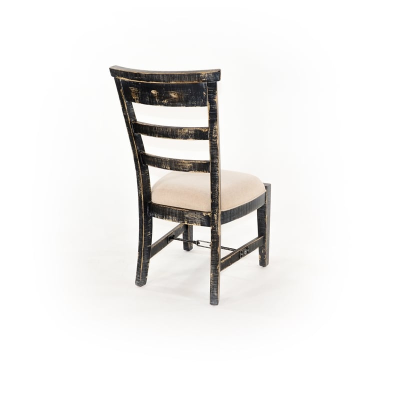 Pemberly Row Black Sand Arm Chair with Cushion Seat (Set of 2)