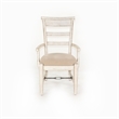 Pemberly Row White Sand Arm Chair with Cushion Seat (Set of 2)
