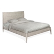 Pemberly Row Contemporary Mindi Wood Eastern King Panel Bed in Gray