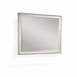 Pemberly Row Mindi Wood Contemporary Mindi Mirror in Gray Finish