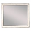 Pemberly Row Mindi Wood Contemporary Mindi Mirror in Gray Finish