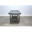 Pemberly Row Solid Wood Traditional Black Sand Finish Dining Table