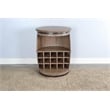 Pemberly Row Traditional Half Barrel Wine Bar with Metal Accents