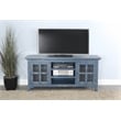Pemberly Row Solid Wood Traditional Ocean Blue Finish TV Console
