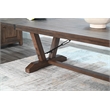 Pemberly Row Solid Wood Farmhouse Extension Table with Folding Leaves