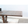 Pemberly Row Solid Wood Farmhouse Extension Table with Folding Leaves