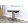 Pemberly Row Solid Wood Traditional Round Drop Leaf Dining Table