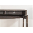Pemberly Row Traditional Tobacco Leaf Console Table with USB Power Pack