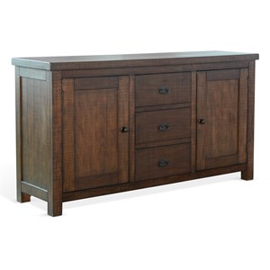 Pemberly Row Contemporary Solid Wood Farmhouse Dining Wood Buffet