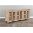Pemberly Row Transitional Solid Wood Blue Finish 70