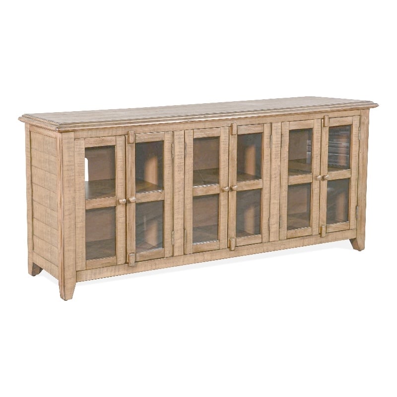 Pemberly Row Transitional Solid Wood Blue Finish 70