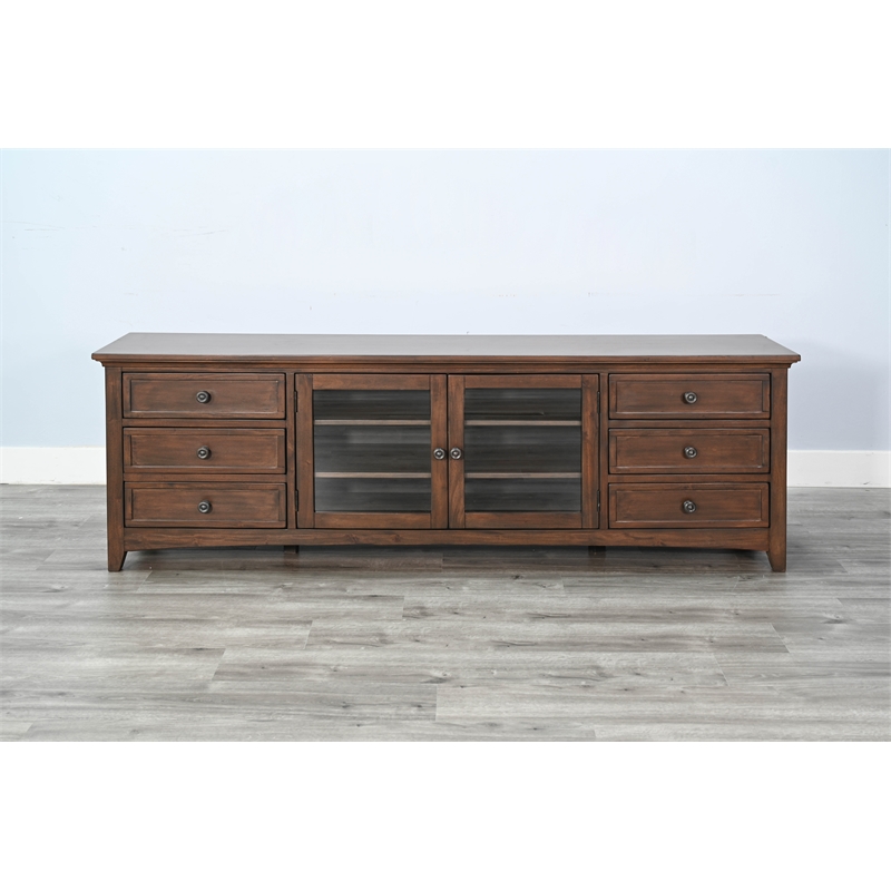 Pemberly Row Coffee Finish Contemporary Wood 72