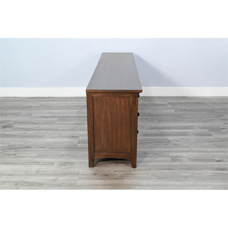 Pemberly Row Coffee Finish Contemporary Wood 72