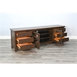 Pemberly Row Coffee Finish Contemporary Wood 72