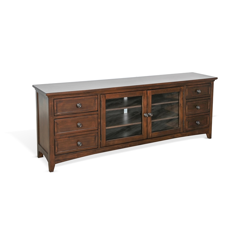 Pemberly Row Coffee Finish Contemporary Wood 72