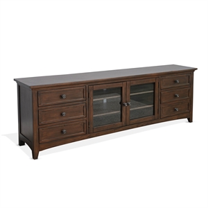 Pemberly Row Coffee Finish Contemporary Wood 82&quot Media Console
