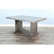 Pemberly Row Contemporary Wood Rectangular Dining Table in Gray Finish