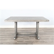Pemberly Row Contemporary Wood Rectangular Dining Table in Gray Finish