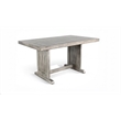 Pemberly Row Contemporary Wood Rectangular Dining Table in Gray Finish